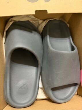 adidas Slide Sandals in Charcoal Gray